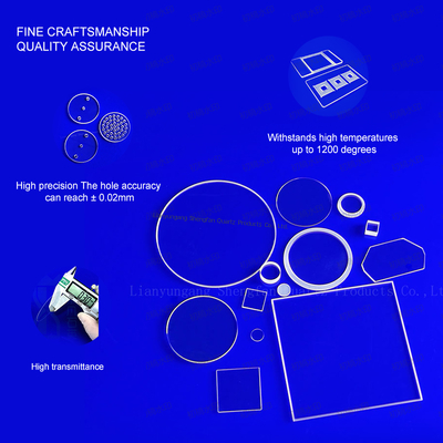 品質  Customized Square Fused Silica Quartz Glass Plate Clear Quartz Glass Substrate For High Temperature 工場