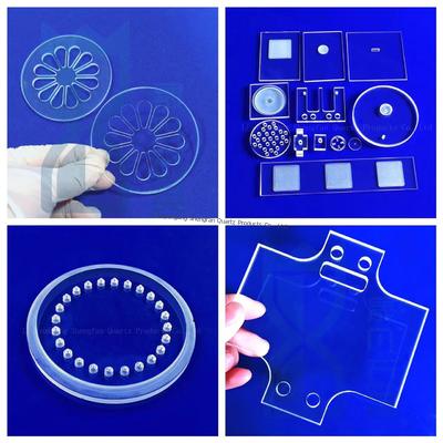 品質  High Purity SIO2>99.99% Fused Quartz Plate with 92% Light Transmittance and ±0.02mm Tolerance 工場