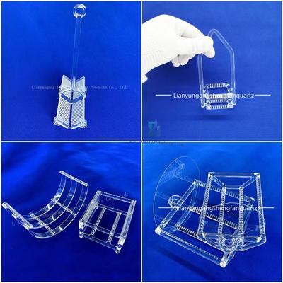品質  High-temperature resistant transparent quartz glass tube quartz boat 工場