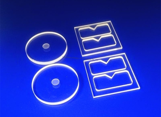 品質  Polished Surface Fused Silica Glass , Silica Glass Plate Transparant glass milling visible light transmittance 工場