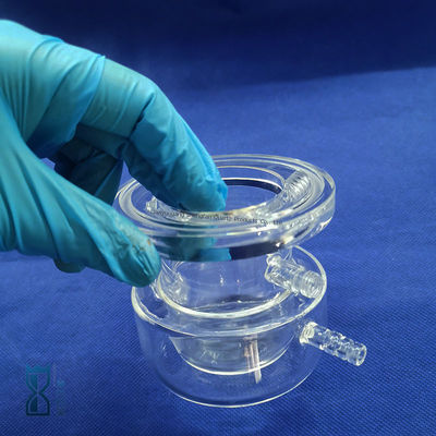 ラボ用カスタム製造クリアクォーツガラス反応器