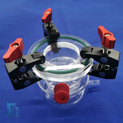 ラボ用カスタム製造クリアクォーツガラス反応器