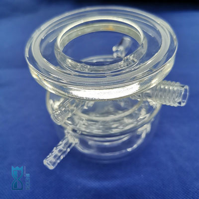 ラボ用カスタム製造クリアクォーツガラス反応器