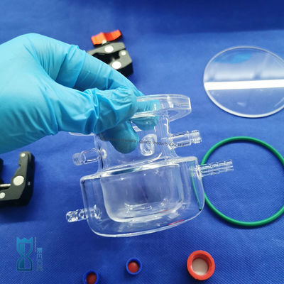 ラボ用カスタム製造クリアクォーツガラス反応器