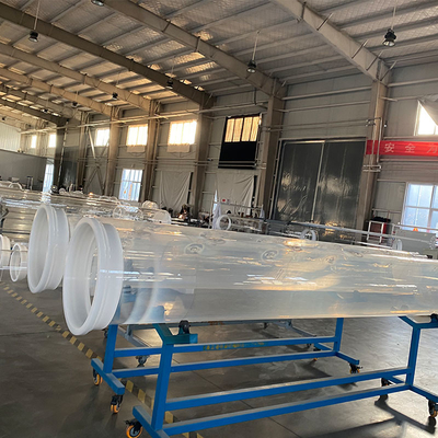 製造 光電 石英 透明 ガラス 管 大直径