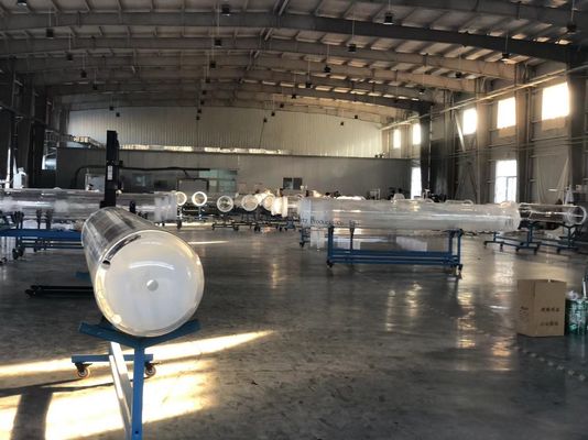 製造 カスタム 高温耐性 大直径 耐腐蝕性 溶融クォーツガラスチューブ