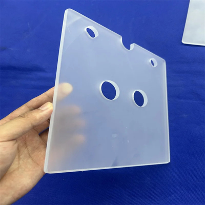 工場 オーダーメイド 高温耐性 透明性 穴抜きクォーツ板