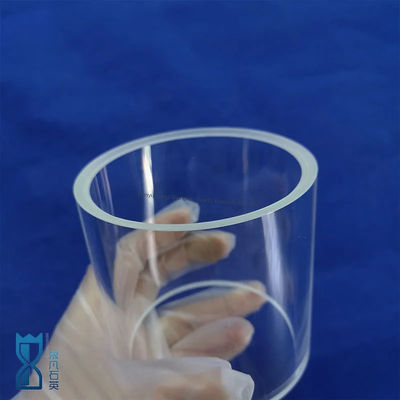 高純度SiO2 99.99% 産業用用クォーツガラスチューブ 焼却点1180°C 張力点1100°C