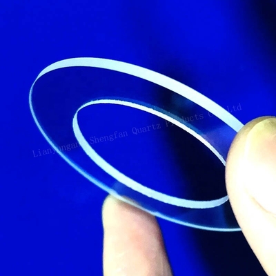 オーダーメイド 高純度透明クォーツ 孔付きクォーツ 透明リング 工場