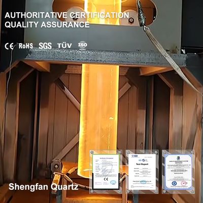 高温耐性1200℃高純度石英ガラス管（管状炉用）