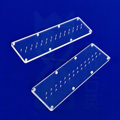 透明クォーツガラスプレート 高光伝達性,高温耐性,技術用用途における耐腐蝕性