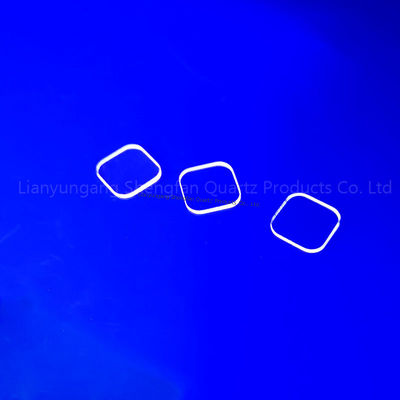 レーザーカット 小型紫外線透過性石英ガラスシート (チャンバー窓用)