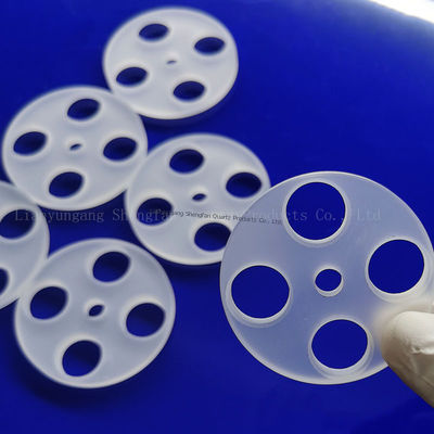高純度 SIO2 99.99% 高温耐性 1100°C クォーツガラスプレート