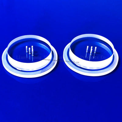 カスタマイズされた溶融石英ディスク石英ガラスプレート 92% 光線透過率 2.2g/cm3 密度