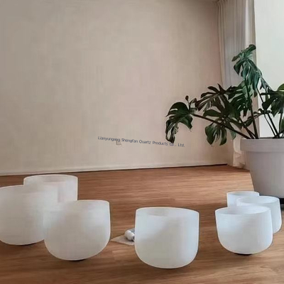 432hz 440hz フロストクォーツサウンドボウル カラークリスタルシンギングボウル 瞑想 ヨガ ヒーリング チャクラバランス 7個セット