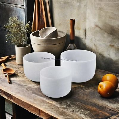 7チャクラバランスクォーツ製シンギングボウル、12音階、高温耐性、瞑想用