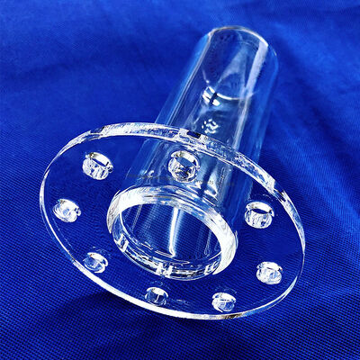 High Purity 99.99% Corrosion resistant fused quartz glass tube and quartz flange tube