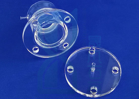 Clear Fused Quartz Tube Flange For Laboratory