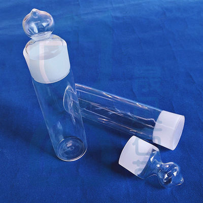透明な実験室の試薬のびんのコンデンサーの原子炉の水冷の水晶ガラス