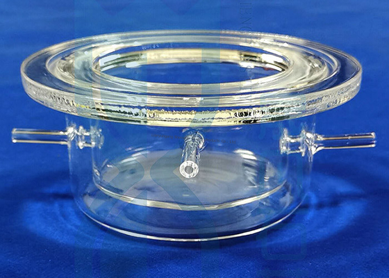水晶ガラス リアクター反作用タンクはサイズ化学実験室のガラス器具の科学研究所のガラス製品をカスタマイズした