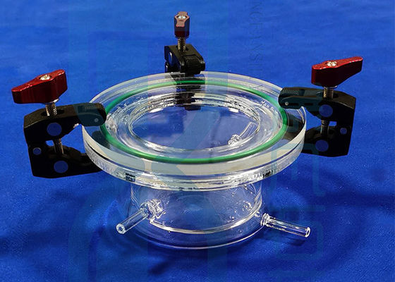 水晶ガラス リアクター反作用タンクはサイズ化学実験室のガラス器具の科学研究所のガラス製品をカスタマイズした