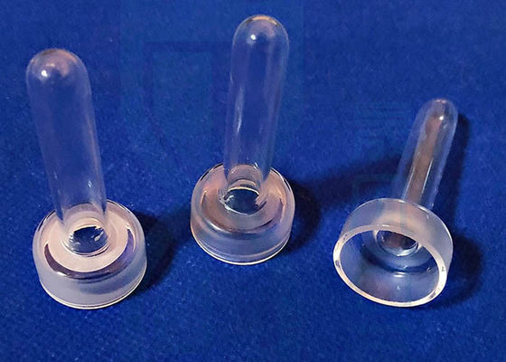 明確な水晶はケイ素の科学研究所のガラス製品の球形の共同管を溶かした
