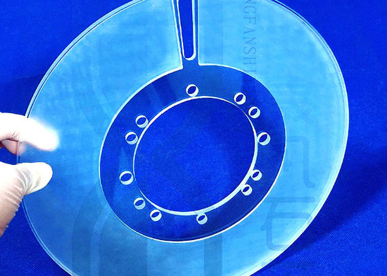 穴が付いている石英ガラスの版を機械で造る40/60カスタマイズされたCNC