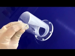 化学パイプ用大口径透明石英管フランジ