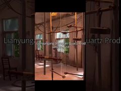 透明なクリアクォーツディスクサイトグラスシート 高温耐性デモ