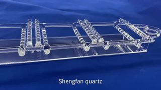 高精度耐酸性透明石英ボートウェーハホルダー半導体石英ボート